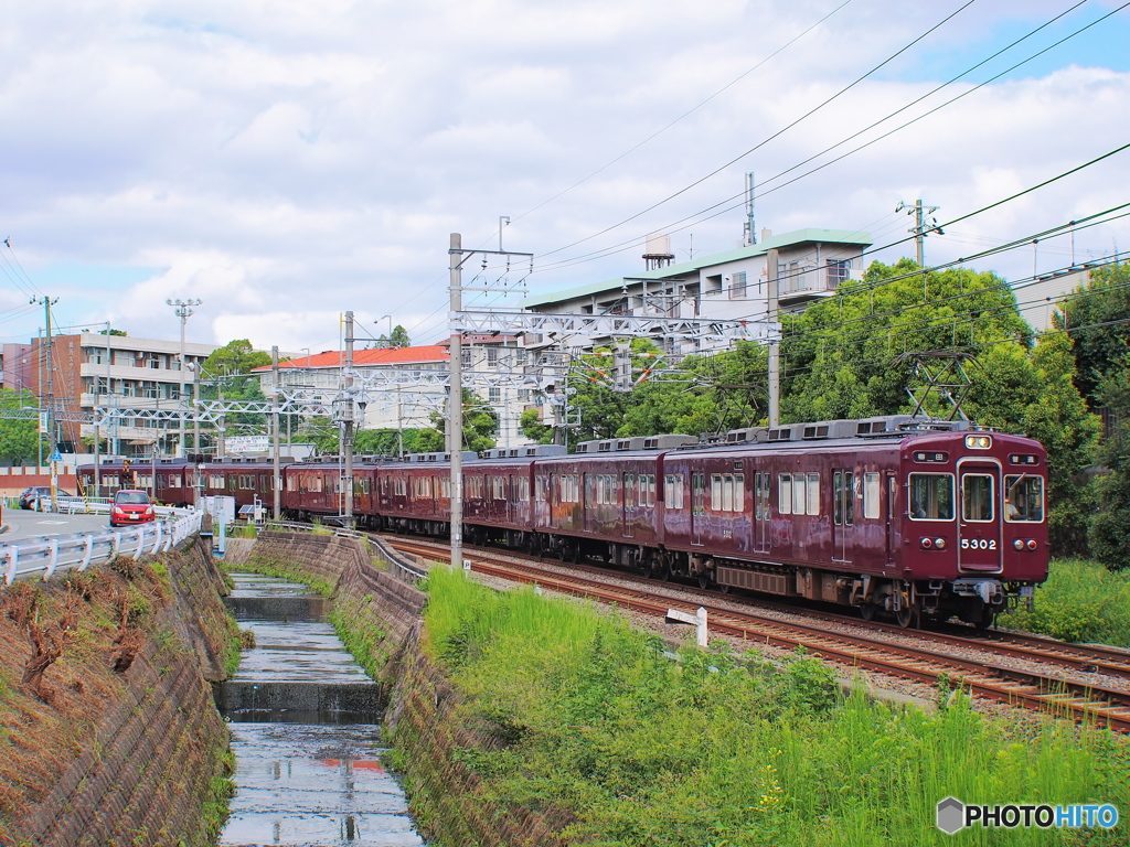 川沿い鈍行