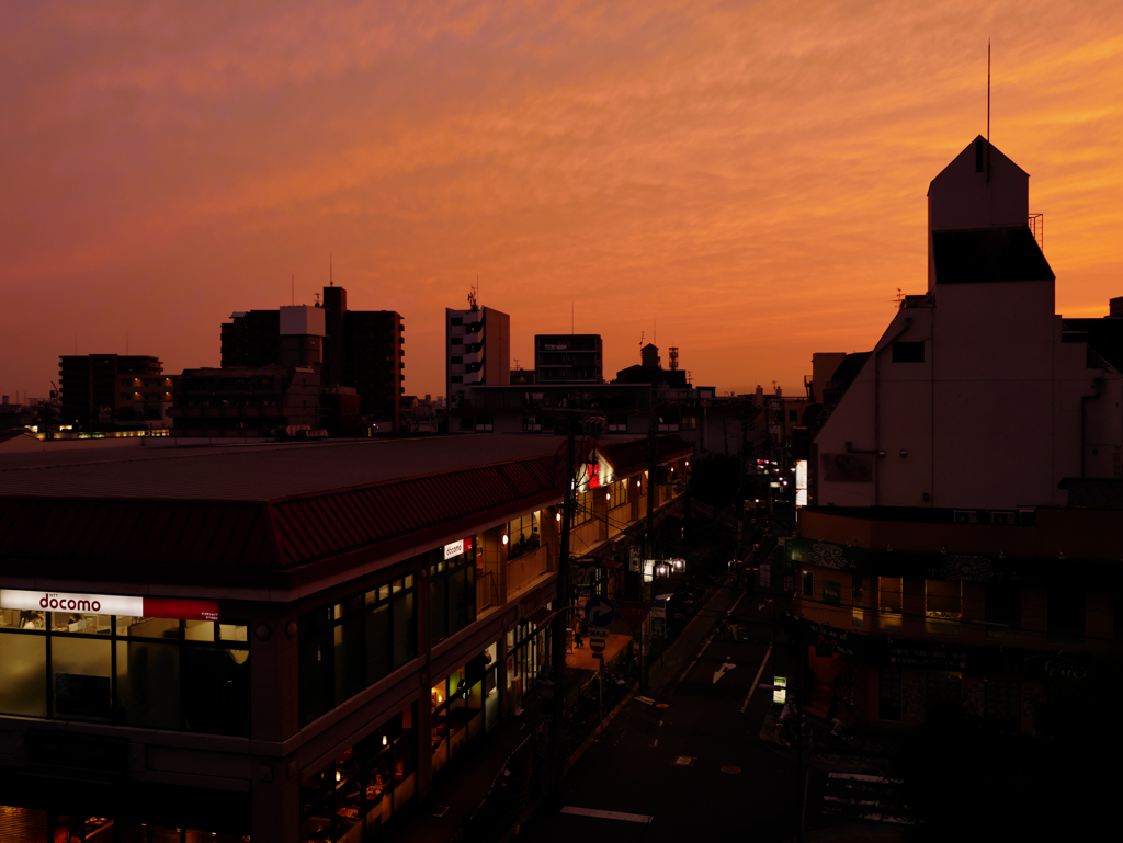 夕焼けの街