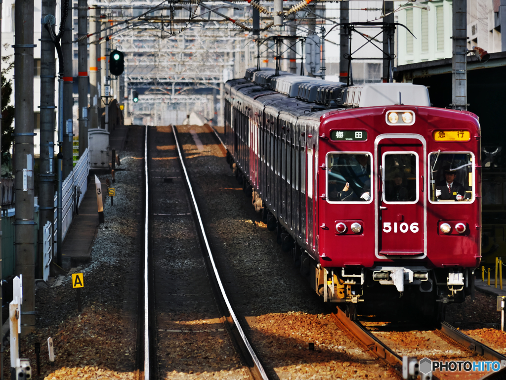 上り列車が下ります