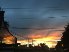 台風前の夕焼け