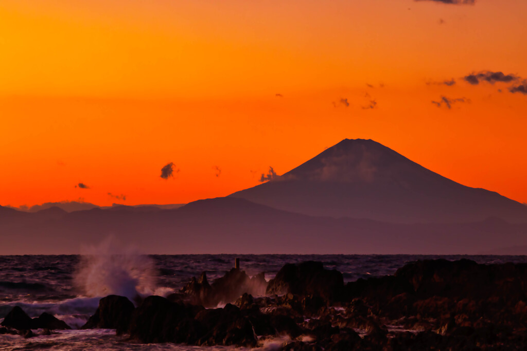 相模湾の夕暮