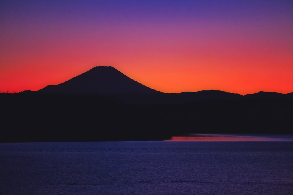 【フォトログ】狭山湖からの富士夕景
