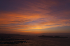 高松港夕景