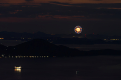 瀬戸内の残照と花火