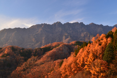 晩秋の鬼無里夕景2