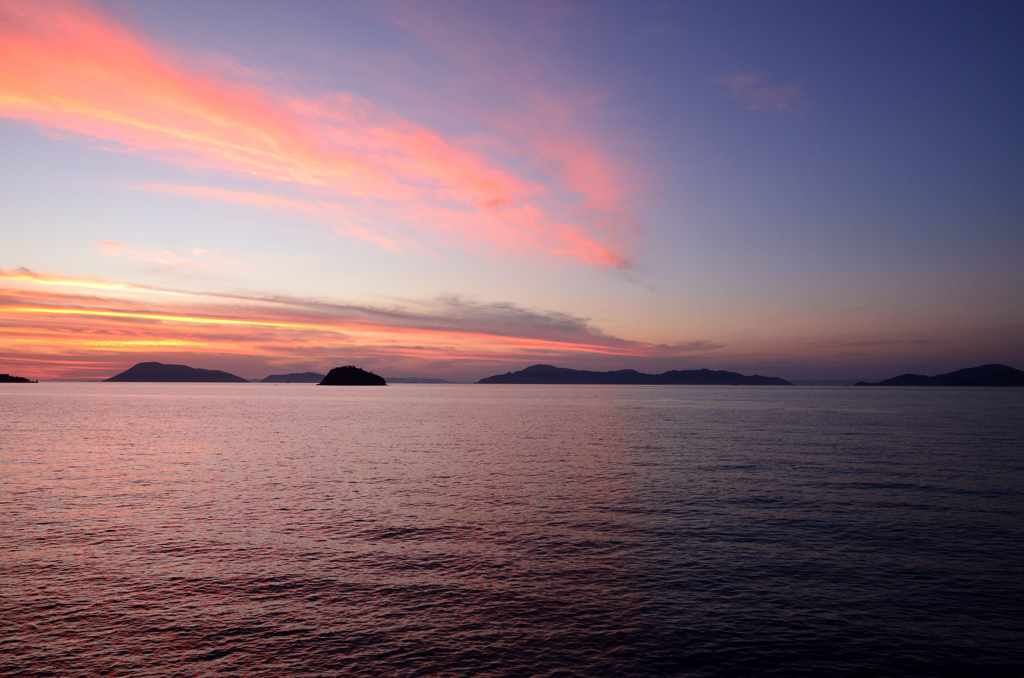 夕陽と雲の演出①