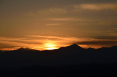 鹿島槍ヶ岳夕景1