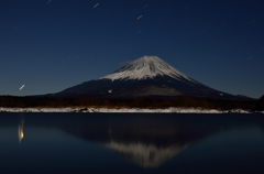 夜の逆さ富士