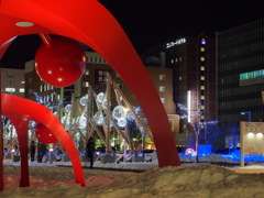 函館駅前のイルミネーション