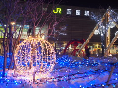 函館駅前のイルミネーション