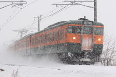 吹雪の中のローカル線0006