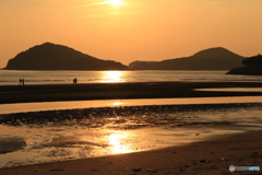 父母ヶ浜の夕日②