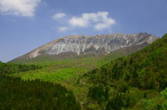昼間の大山南壁