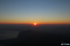 鶴見岳山頂　2016年　初日の出