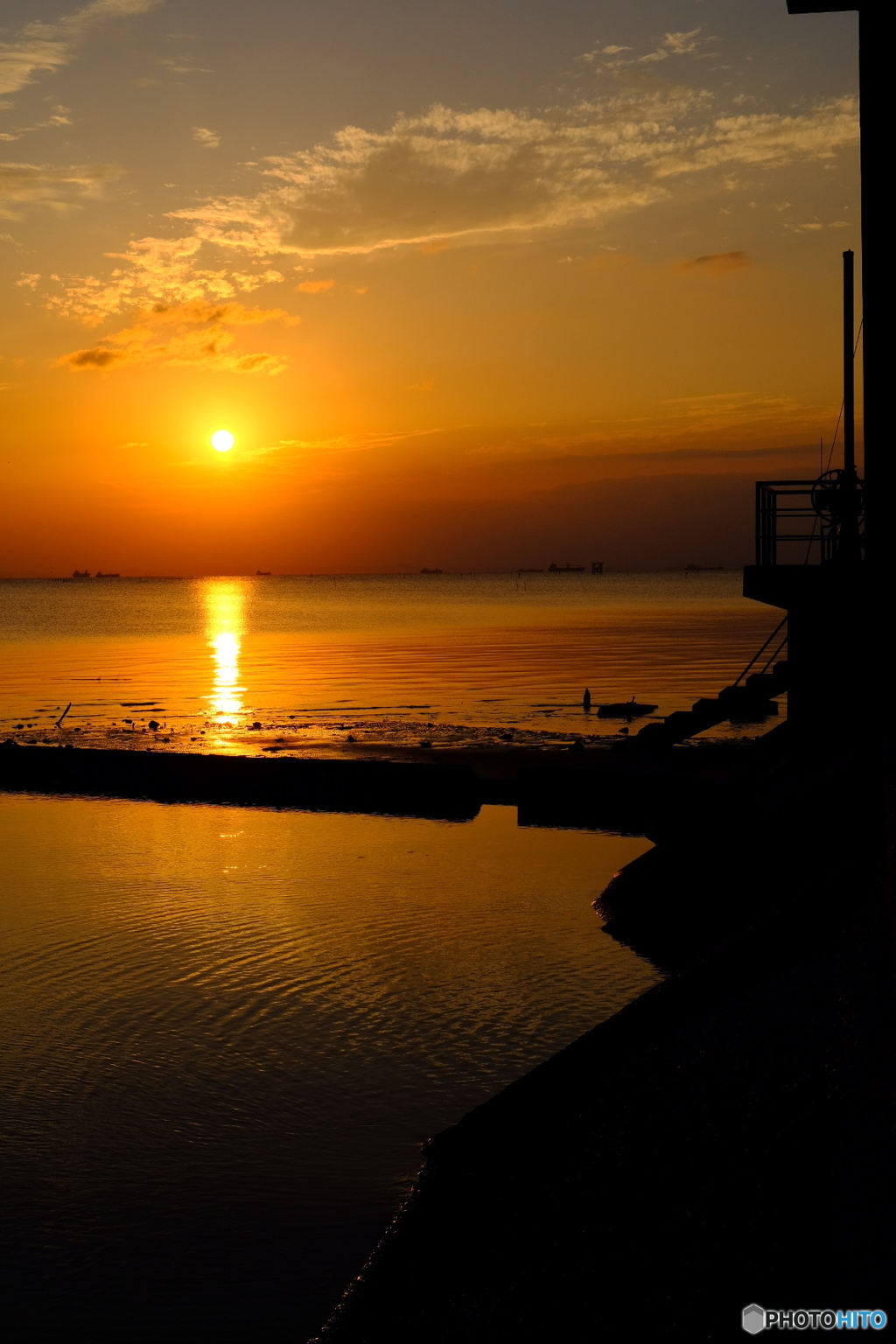 卓海岸の夕景