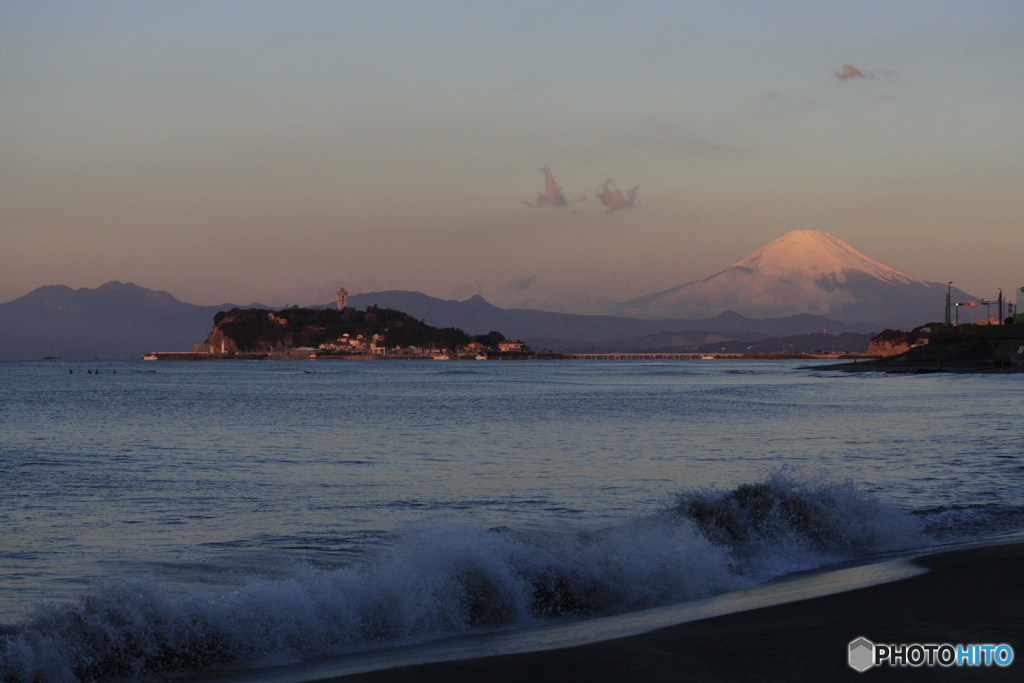 稲村ヶ崎　富士山　江の島