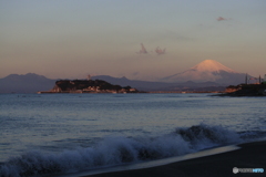 稲村ヶ崎　富士山　江の島