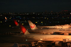 羽田空港 出発準備