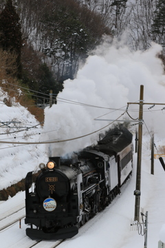 雪とSL