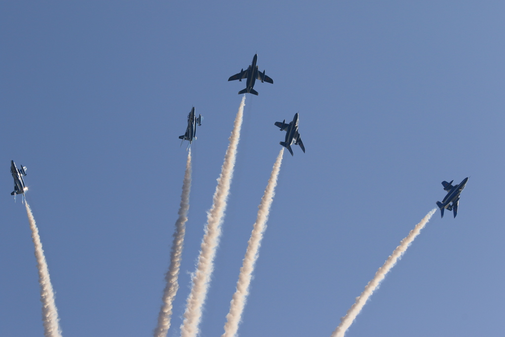 blueimpulse ブルーインパルス 航空自衛隊 桐生祭り 展示飛行　