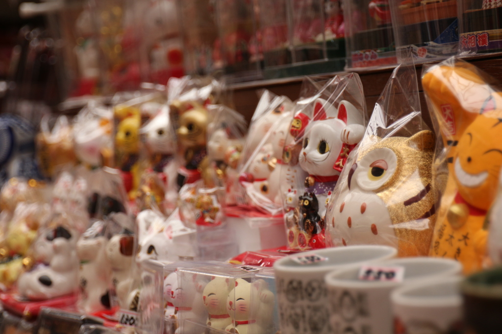 今は・・・ご主人さまを招く猫