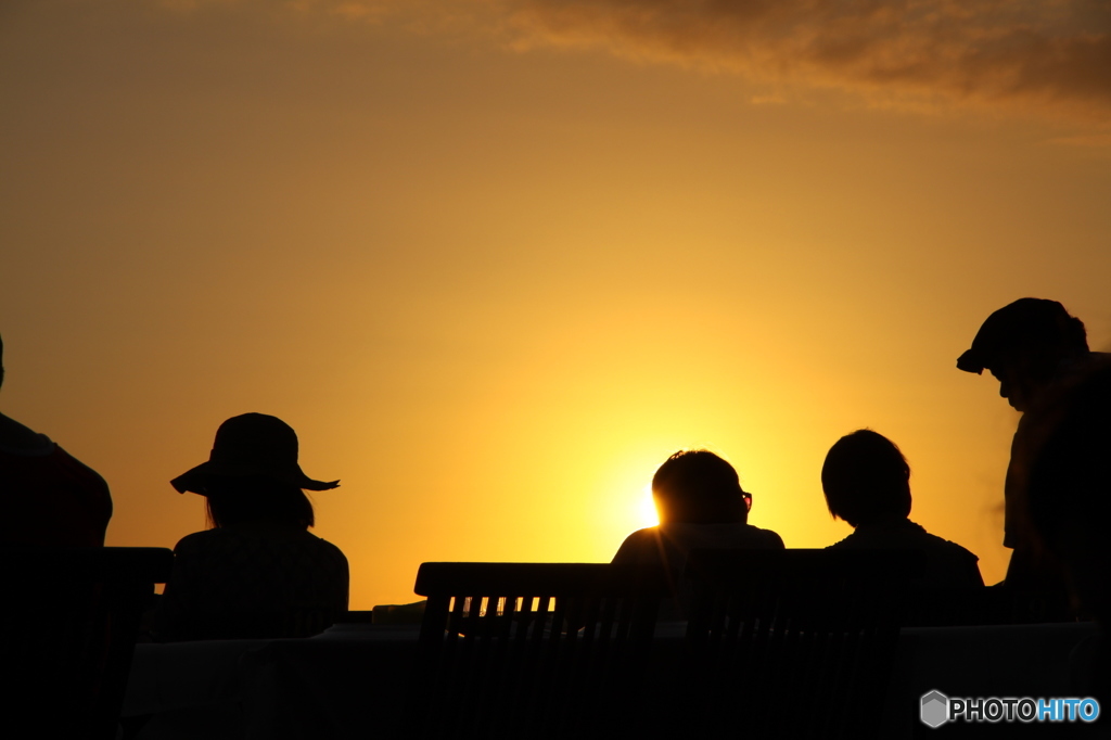 インド洋に沈む夕日