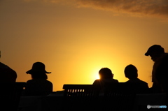 インド洋に沈む夕日