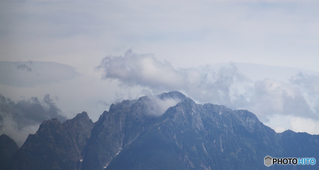 暑さぶり返し風強しの日・・立山連峰剱岳　