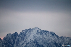 ３月１日早朝立山連峰　剱岳