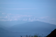 今朝の立山連峰の名峰　薬師岳？