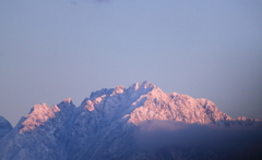 立山連峰　雪の剣岳