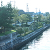 運河の朝景色