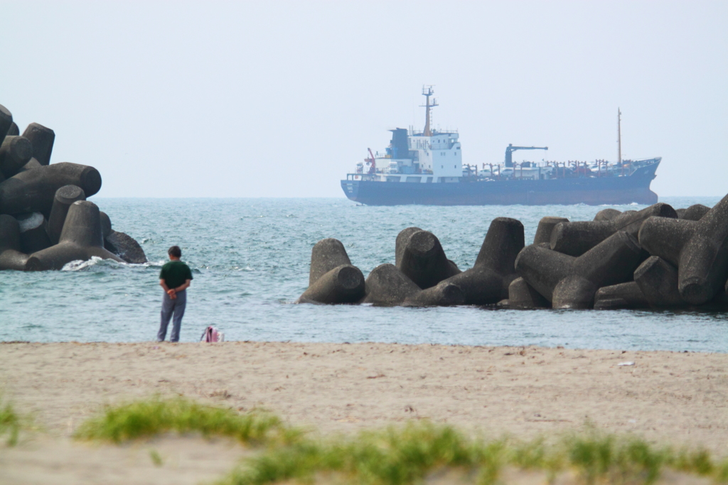 少し暑いけど・・海風が何とも言えない今日の浜辺