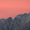 今朝の立山連峰　剱岳　日の出前