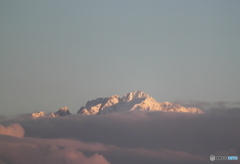 日中気温３℃ぐらい　冷えた日の立山連峰　剱岳