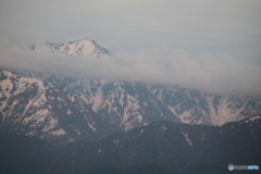 夕時立山連峰　