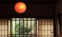 合掌館お部屋より望む晩秋の庭