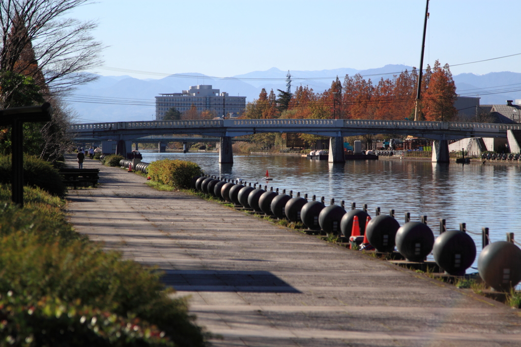富岩運河環水公園　遊歩道
