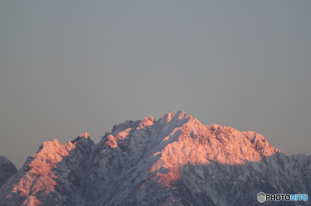 夕刻の立山連峰　剱岳