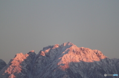 夕刻の立山連峰　剱岳