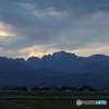 立山連峰　うっすらと雪化粧
