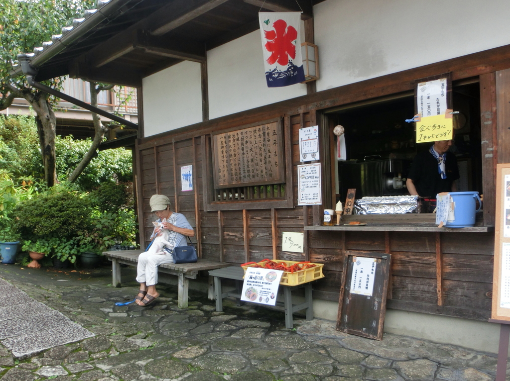 土産屋さんの腰掛