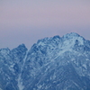 今朝の立山連峰　剱岳　優しい空