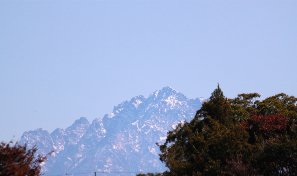 植物園より眺める立山連峰　剱岳