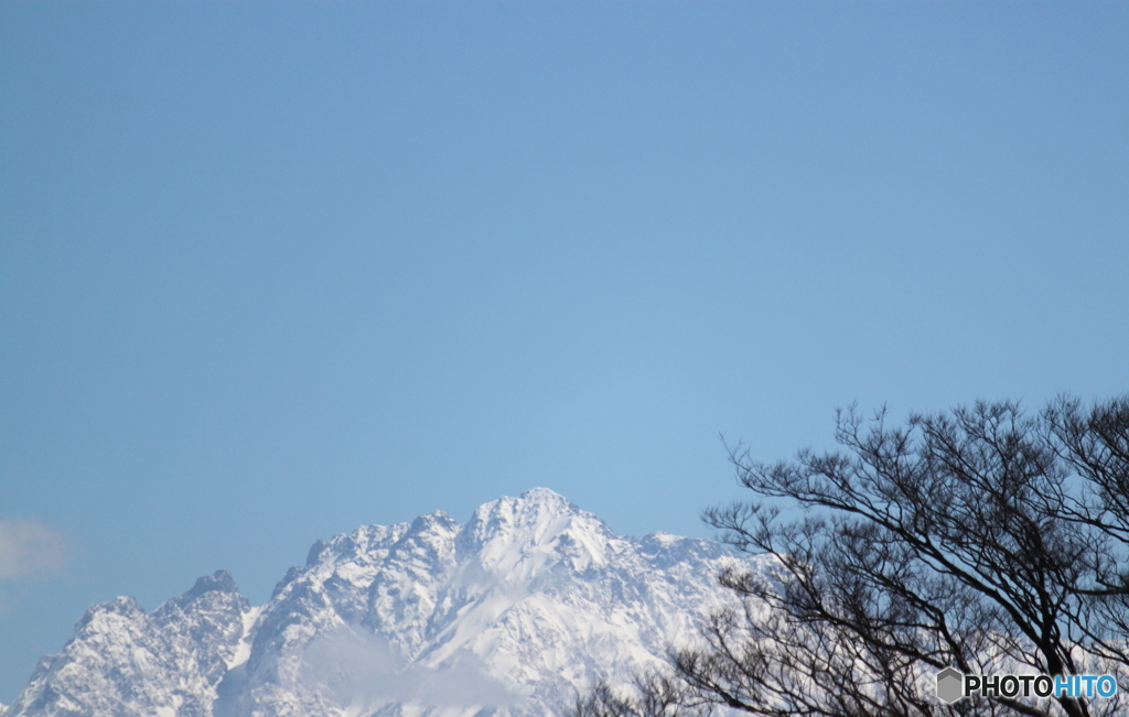 本日は晴天・・青空と立山連峰　剱岳