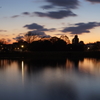 万代池の夕景