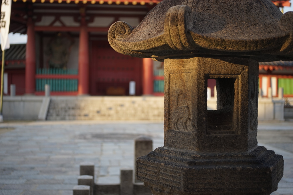 四天王寺の中門を見る