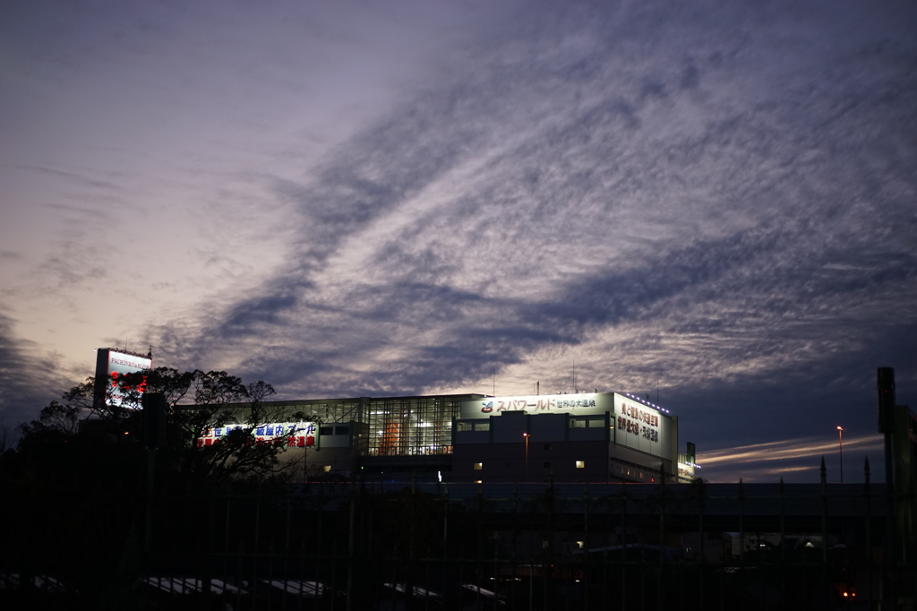 スパワールドの夕景