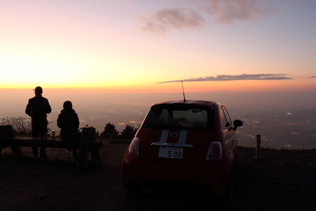 米の山展望台　夕暮れ