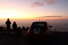 米の山展望台　夕暮れ